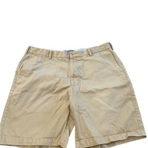Peter Millar Casual Bermuda Shorts‎ Men's 38 Flat-Front Beige Khaki Pima Cotton